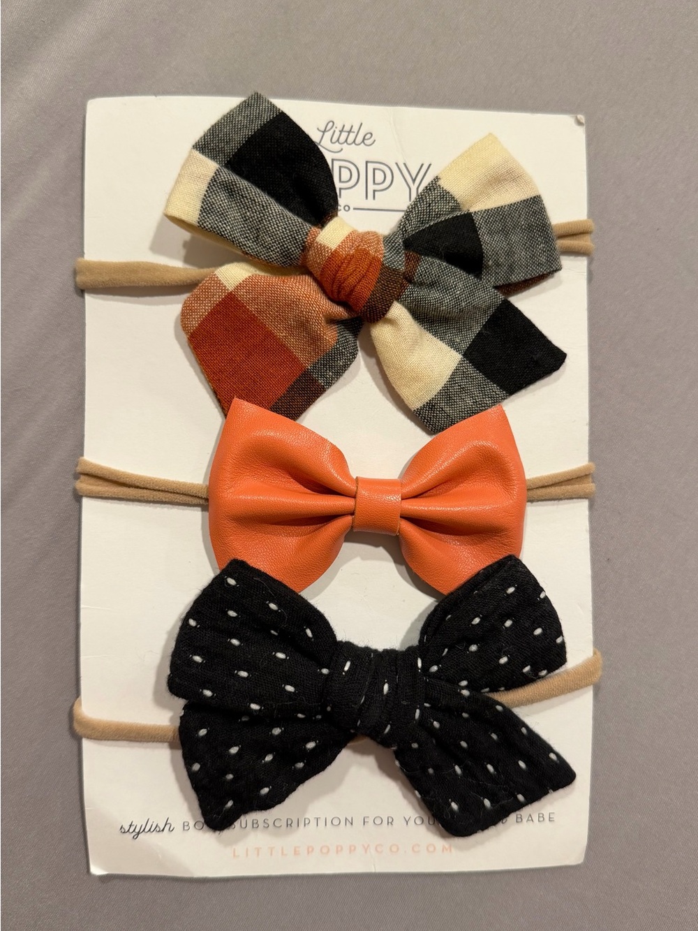Little poppy Kids Bow Headband Set